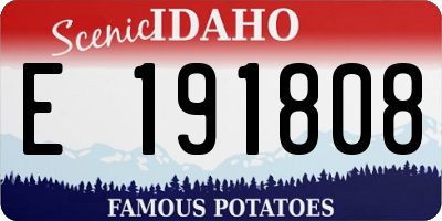ID license plate E191808
