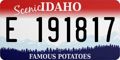 ID license plate E191817