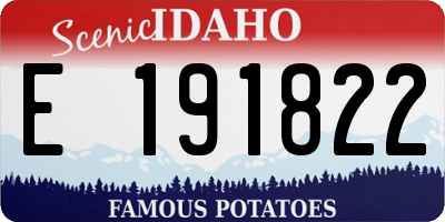 ID license plate E191822