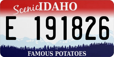 ID license plate E191826