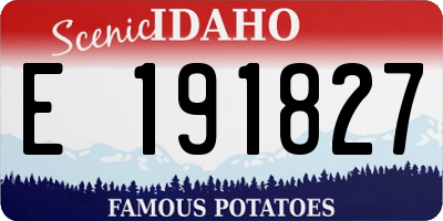 ID license plate E191827