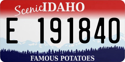ID license plate E191840