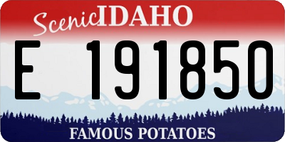 ID license plate E191850