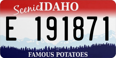 ID license plate E191871