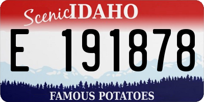 ID license plate E191878