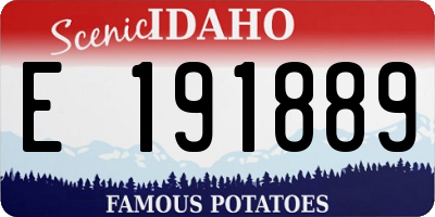 ID license plate E191889