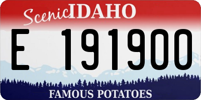 ID license plate E191900