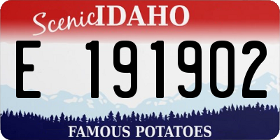 ID license plate E191902
