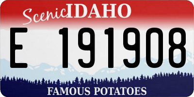 ID license plate E191908