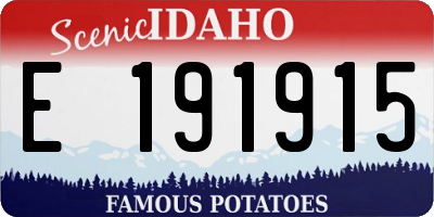 ID license plate E191915