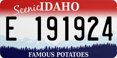 ID license plate E191924