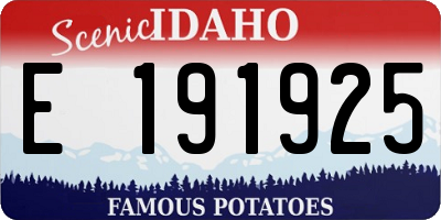 ID license plate E191925