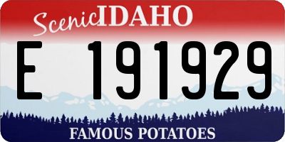 ID license plate E191929
