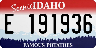 ID license plate E191936