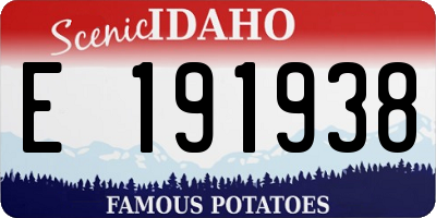 ID license plate E191938
