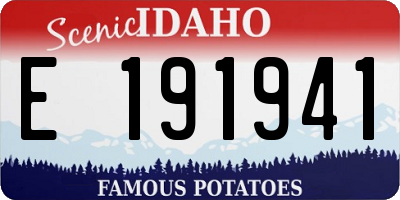 ID license plate E191941