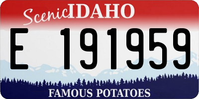 ID license plate E191959