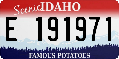 ID license plate E191971