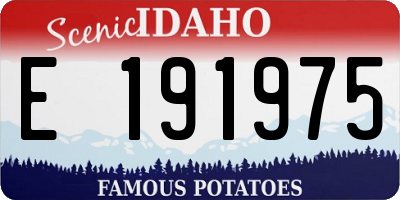 ID license plate E191975