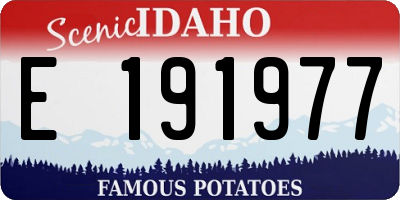ID license plate E191977