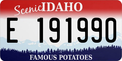 ID license plate E191990