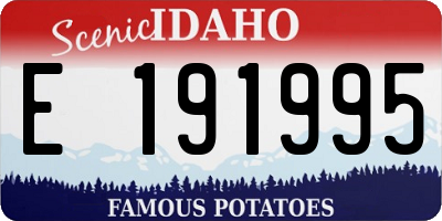 ID license plate E191995