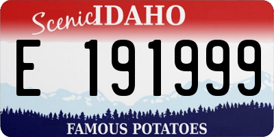 ID license plate E191999