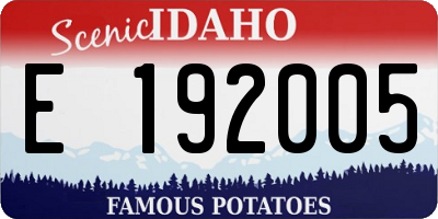 ID license plate E192005