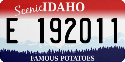 ID license plate E192011
