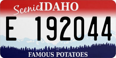 ID license plate E192044