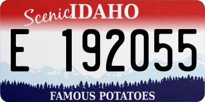 ID license plate E192055