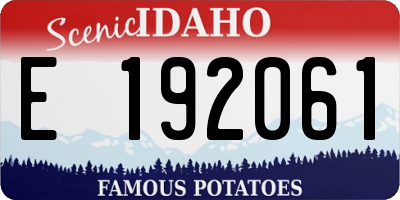 ID license plate E192061