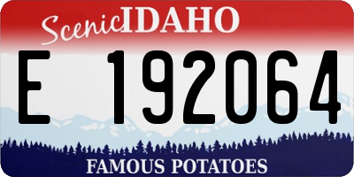 ID license plate E192064