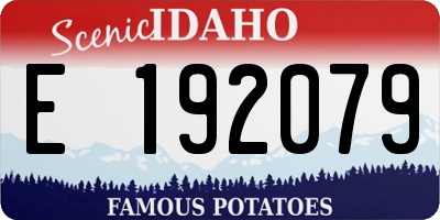 ID license plate E192079