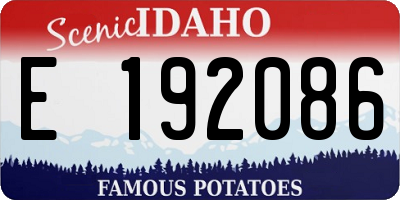 ID license plate E192086