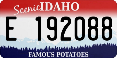 ID license plate E192088