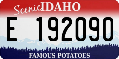ID license plate E192090