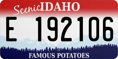 ID license plate E192106