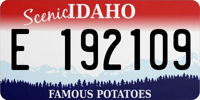 ID license plate E192109