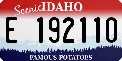 ID license plate E192110