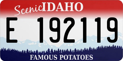 ID license plate E192119