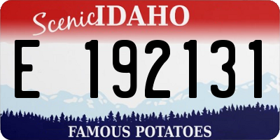 ID license plate E192131