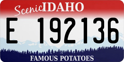 ID license plate E192136