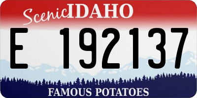 ID license plate E192137