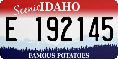 ID license plate E192145