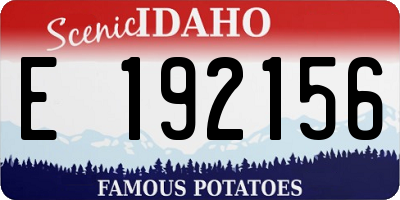 ID license plate E192156