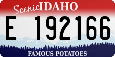 ID license plate E192166