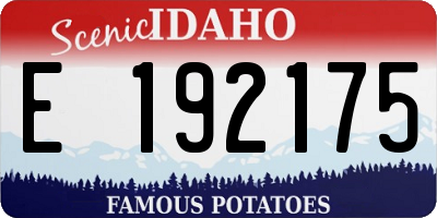 ID license plate E192175