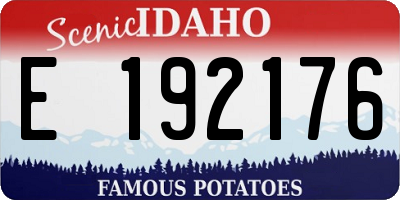 ID license plate E192176