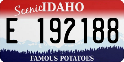 ID license plate E192188